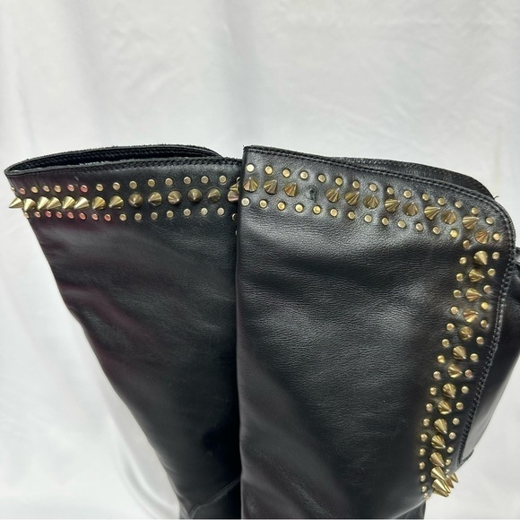 Host Pick  💫 Betsey Johnson Knee High Black Leather Boots in Size 8.5 - Picture 3 of 10